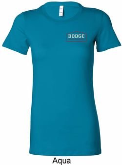 Ladies Dodge Brothers Pocket Print Longer Length Shirt