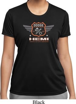 Ladies Dodge Garage Hemi Moisture Wicking Shirt