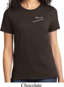 Ladies Dodge Plymouth Roadrunner Pocket Print Shirt