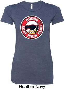 Ladies Dodge Shirt Dodge Scat Pack Club Longer Length Tee T-Shirt