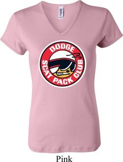 Ladies Dodge Shirt Dodge Scat Pack Club V-neck Tee T-Shirt