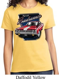 Ladies Dodge Shirt Plymouth Roadrunner Tee T-Shirt