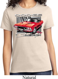 Ladies Dodge Shirt Red Challenger Tee T-Shirt