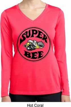Ladies Dodge Shirt Super Bee Dry Wicking Long Sleeve Tee T-Shirt