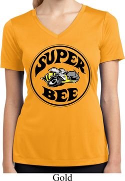 Ladies Dodge Shirt Super Bee Moisture Wicking V-neck Tee T-Shirt