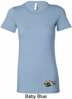 Ladies Dodge Super Bee Logo Bottom Print Longer Length Shirt