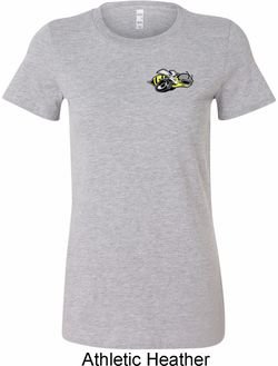 Ladies Dodge Super Bee Logo Pocket Print Longer Length Shirt