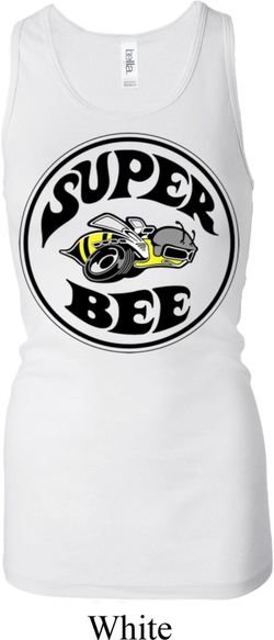 Ladies Dodge Tanktop Super Bee Longer Length Racerback Tank Top