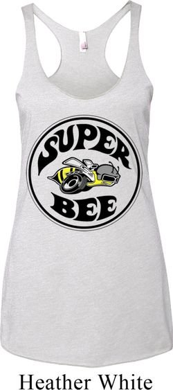 Ladies Dodge Tanktop Super Bee Tri Blend Racerback Tank Top