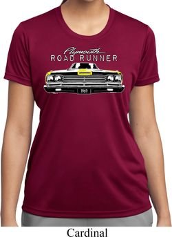 Ladies Dodge Yellow Plymouth Roadrunner Moisture Wicking Shirt