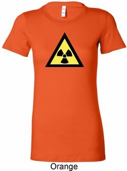 Ladies Fallout Shirt Radioactive Triangle Longer Length Tee T-Shirt