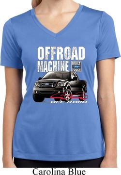 Ladies Ford F-150 4X4 Off Road Machine Moisture Wicking V-neck Shirt