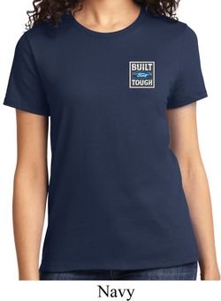 Ladies Ford Shirt Built Ford Tough Pocket Print Tee T-Shirt