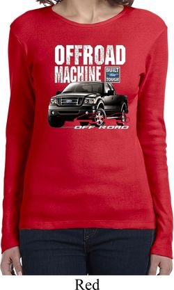 Ladies Ford Shirt F-150 4X4 Off Road Machine Long Sleeve Shirt