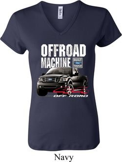 Ladies Ford Shirt F-150 4X4 Off Road Machine V-neck Shirt