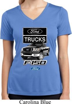 Ladies Ford Shirt F-150 Truck Moisture Wicking V-neck Shirt