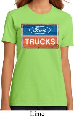 Ladies Ford Shirt Ford Trucks Logo Organic Tee T-Shirt