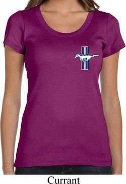 Ladies Ford Shirt The Legend Lives Crest Scoop Neck Tee T-Shirt