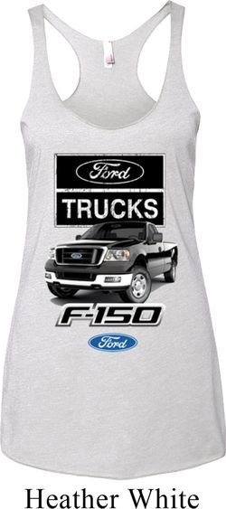 Ladies Ford Tanktop F-150 Truck Tri Blend Racerback Tank Top