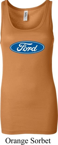 Ladies Ford Tanktop Ford Oval Longer Length Tank Top