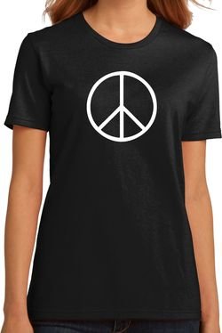 Ladies Peace Shirt Basic Peace White Organic Tee T-Shirt