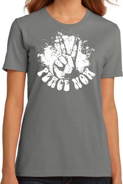 Ladies Peace Shirt Peace Now Organic Tee T-Shirt