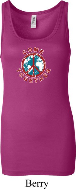 Ladies Peace Tanktop Come Together Longer Length Tank Top