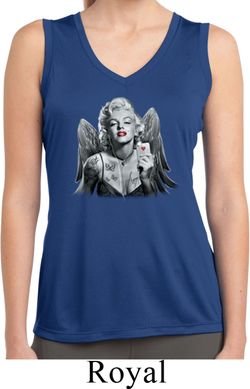 Ladies Shirt Marilyn Butterfly Sleeveless Moisture Wicking Tee