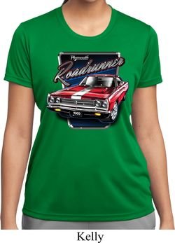 Ladies Shirt Plymouth Roadrunner Moisture Wicking Tee T-Shirt