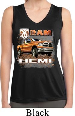 Ladies Shirt Ram Hemi Trucks Sleeveless Moisture Wicking Tee T-Shirt