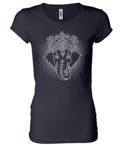 Ladies Yoga Shirt Iconic Ganesha Longer Length Tee T-Shirt
