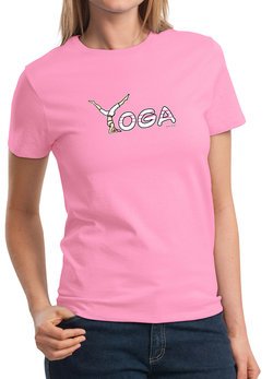 Ladies Yoga Shirt Yoga Spelling Tee T-Shirt
