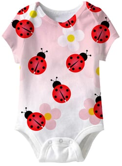 Click to get Ladybug Funny Baby Romper White Infant Babies Creeper