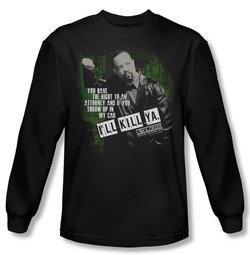 Law & Order: SVU Shirt I'll Kill Ya Long Sleeve Black Tee T-Shirt