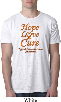 Click to get Leukemia Cancer Awareness Hope Love Cure Burnout Shirt