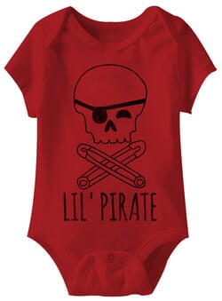 Click to get Lil Pirate Funny Baby Romper Red Infant Babies Creeper