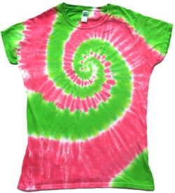 Click to get Lime Green Swirl Juniors Shirt  Tie Dye Tee