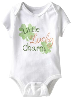 Click to get Little Lucky Charm Funny Baby Romper White Infant Babies Creeper