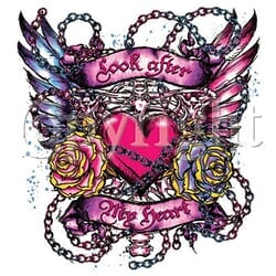 Click to get LOOK AFTER MY HEART Peace Love Adult Tshirt