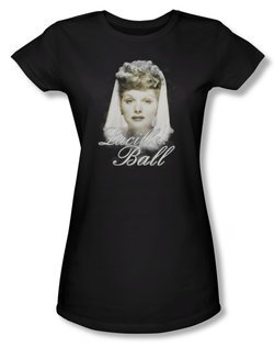 Lucille Lucy Ball Juniors Shirt Glowing Black Tee T-Shirt