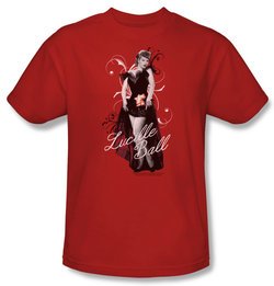 Lucille Lucy Ball Shirt Signature Look Adult Red Tee T-Shirt