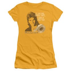 MacGyver Juniors Shirt Duct Tape Gold T-Shirt