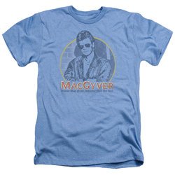 MacGyver Shirt Title Heather Light Blue T-Shirt