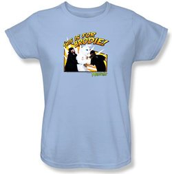 Mallrats Ladies T-shirt Movie Bunny Beatdown Light Blue Tee Shirt