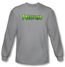 Mallrats T-shirt Movie Mallrats Logo Adult Silver Long Sleeve Shirt
