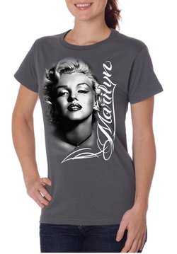 Marilyn Monroe Shirt Black and White Portrait Ladies Organic Tee