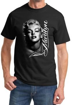 Marilyn Monroe Shirt Black and White Portrait Tee T-Shirt