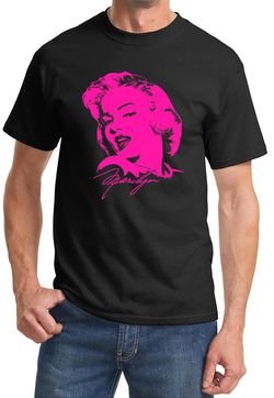 Marilyn Monroe Shirt Neon Portrait Tee T-shirt