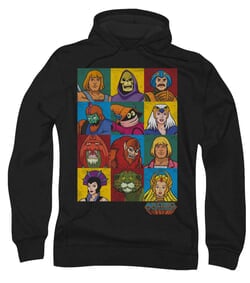 Click to get Masters Of The Universe Hoodie Sweatshirt Character Heads Black Adult Hoody