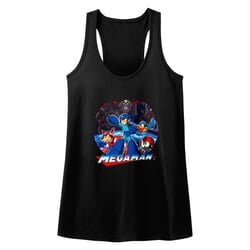 Click to get Mega Man Juniors Tank Top Collage Black Racerback